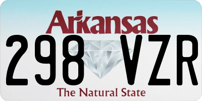 AR license plate 298VZR