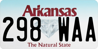 AR license plate 298WAA