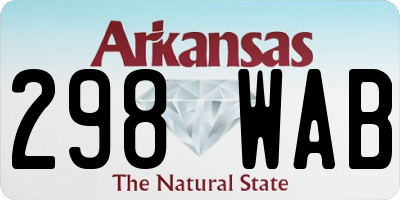 AR license plate 298WAB
