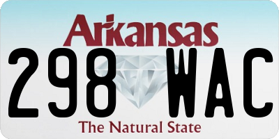 AR license plate 298WAC