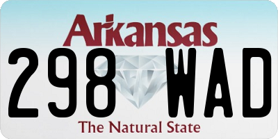 AR license plate 298WAD