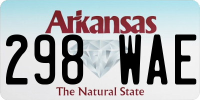 AR license plate 298WAE