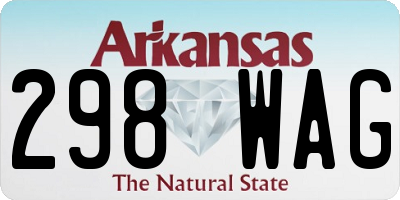 AR license plate 298WAG
