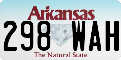 AR license plate 298WAH