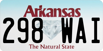 AR license plate 298WAI