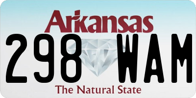 AR license plate 298WAM