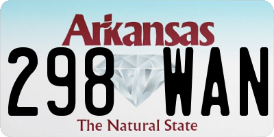 AR license plate 298WAN