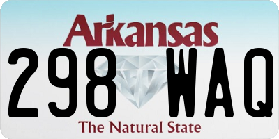 AR license plate 298WAQ