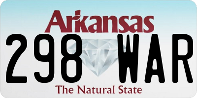 AR license plate 298WAR
