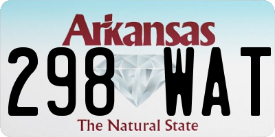 AR license plate 298WAT