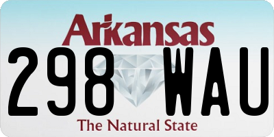 AR license plate 298WAU