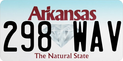 AR license plate 298WAV