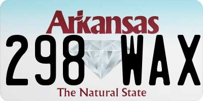 AR license plate 298WAX