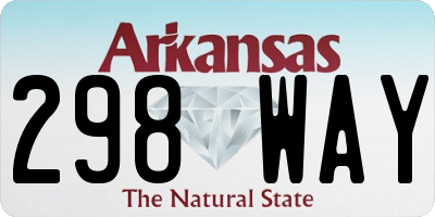 AR license plate 298WAY
