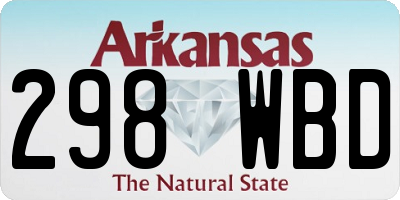 AR license plate 298WBD