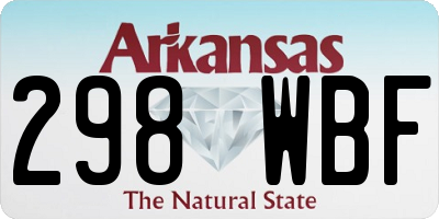 AR license plate 298WBF