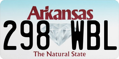 AR license plate 298WBL