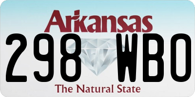 AR license plate 298WBO