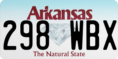 AR license plate 298WBX