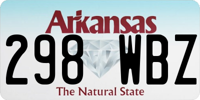 AR license plate 298WBZ