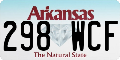 AR license plate 298WCF