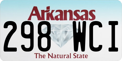 AR license plate 298WCI