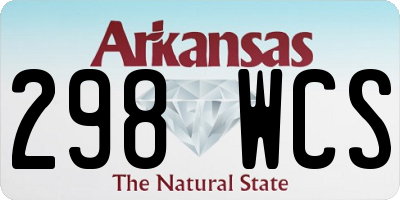 AR license plate 298WCS