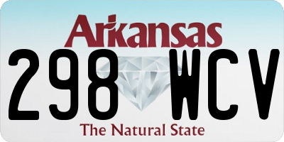 AR license plate 298WCV