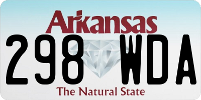 AR license plate 298WDA