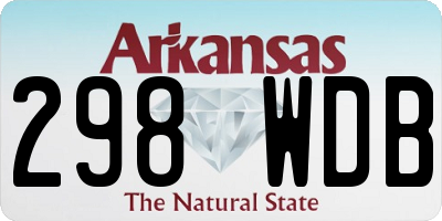 AR license plate 298WDB