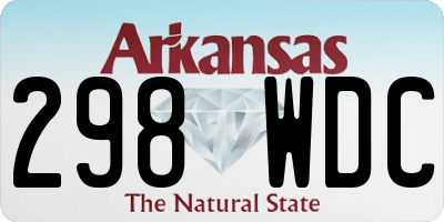 AR license plate 298WDC