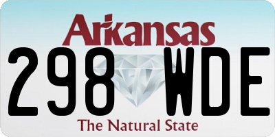 AR license plate 298WDE