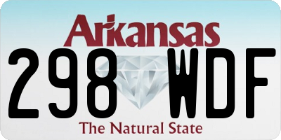 AR license plate 298WDF