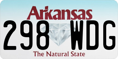 AR license plate 298WDG