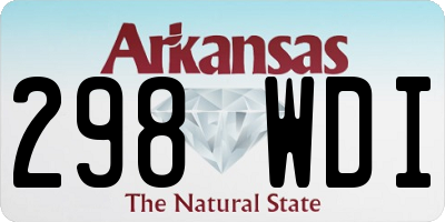 AR license plate 298WDI