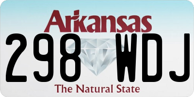 AR license plate 298WDJ