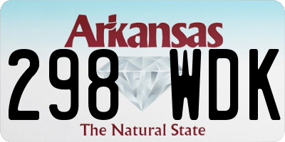 AR license plate 298WDK