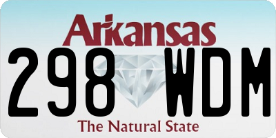 AR license plate 298WDM