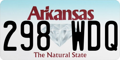 AR license plate 298WDQ
