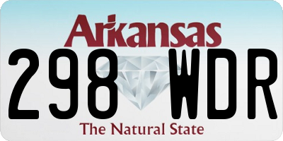 AR license plate 298WDR