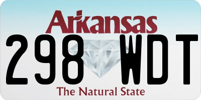 AR license plate 298WDT
