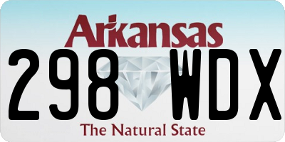 AR license plate 298WDX