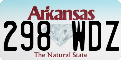 AR license plate 298WDZ
