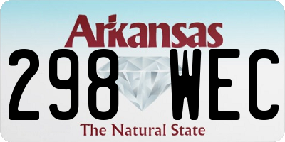 AR license plate 298WEC