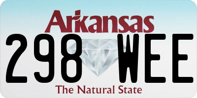 AR license plate 298WEE