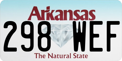 AR license plate 298WEF