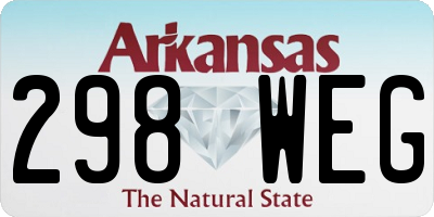 AR license plate 298WEG