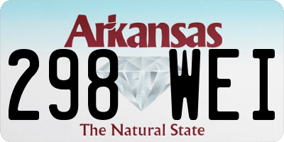 AR license plate 298WEI