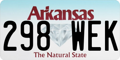 AR license plate 298WEK