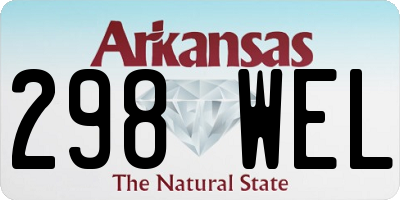 AR license plate 298WEL